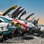 Junk,Cars,At,Auto,Parts,Salvage,Yard,In,The,City